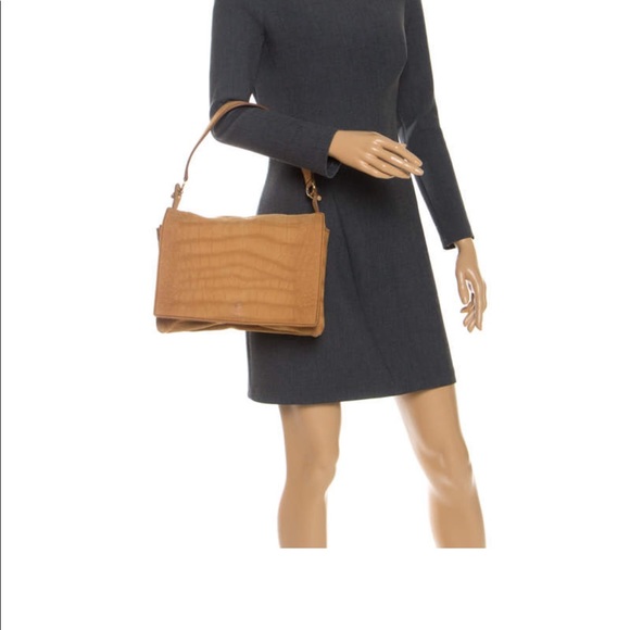 Yves Saint Laurent Handbags - ***SOLD*****YSL Saint Laurent Nubuck Leather Croc Embossed Catwalk Bag